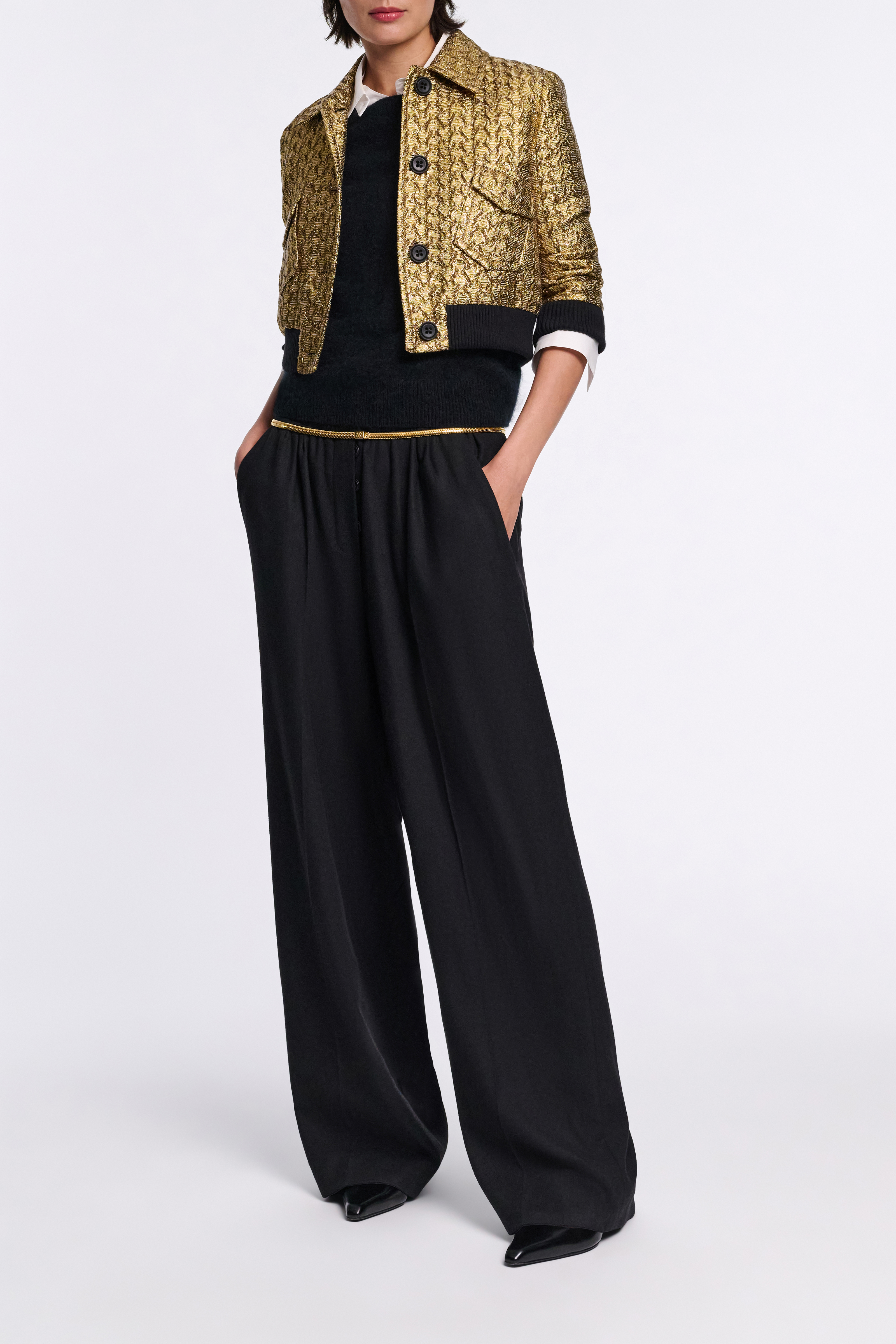 Dorothee Schumacher Lightweight wool trousers pure black